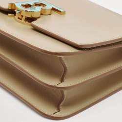 Burberry Beige Leather Small TB Shoulder Bag