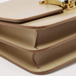Burberry Beige Leather Small TB Shoulder Bag