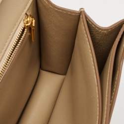 Burberry Beige Leather Small TB Shoulder Bag