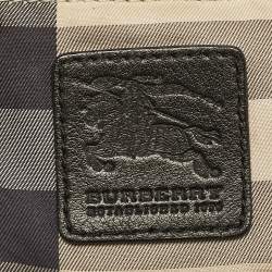 Pre Owned Burberry Green Nylon and Leather Buckleigh Tote