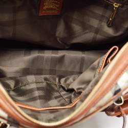 Burberry Beige/Brown Quilted House Check Canvas and Leather Westbury Satchel