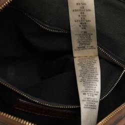 Pre Owned Burberry Brown Ochre House Check Fabric Medium Sactorial Alchester Bowler Bag