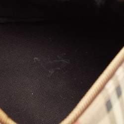 مملوكة مسبقًا Burberry Beige/Brown Haymarket Check PVC and Leather Chester Boston Bag