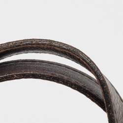 مملوكة مسبقًا Burberry Beige/Brown Haymarket Check PVC and Leather Chester Boston Bag