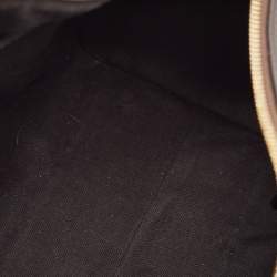 Pre Owned Burberry Brown/Beige Haymarket Coated Canvas and Leather Alchester Bag