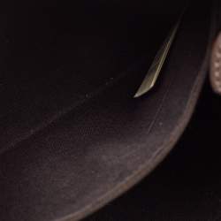 Pre Owned Burberry Brown/Beige Haymarket Coated Canvas and Leather Alchester Bag