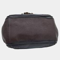 Burberry Black Brown Leather tote Bag