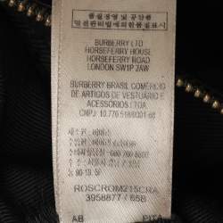 Burberry Gold Heritage Grain Check Embossed Leather Orchard Bowling Bag
