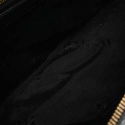 Burberry Black Check Embossed Leather Orchard Bag