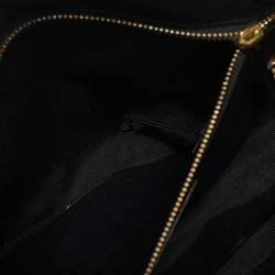 Burberry Black Check Embossed Leather Orchard Bag