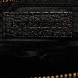 Burberry Black Check Embossed Leather Orchard Bag