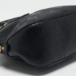 Burberry Black Check Embossed Leather Orchard Bag