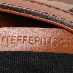 Burberry Brown House Check Canvas and Leather Small Bridle Dutton Hobo