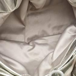 Burberry Silver/Beige Sliced Coated Canvas and Leather Large Beaton Tote