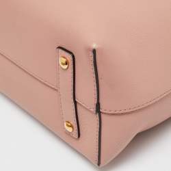 Burberry Old Rose Leather Small Belt Tote