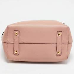 Burberry Old Rose Leather Small Belt Tote
