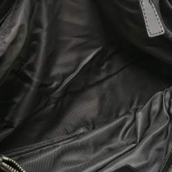 Burberry Black/Grey Check Quilted Nylon and Patent Leather Healy Tote