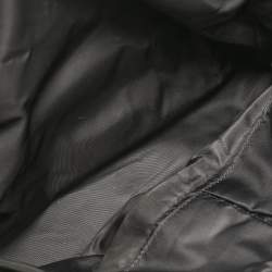 Burberry Black/Grey Check Quilted Nylon and Patent Leather Healy Tote