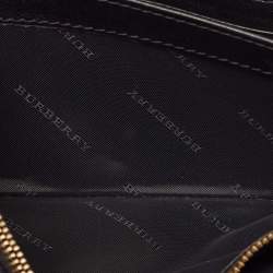 Burberry Beige/Black House Check Canvas and Leather Flap Continental Wallet