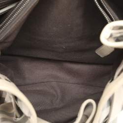 Burberry Beige Smoked Check PVC and Leather Walden Hobo