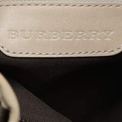 Burberry Beige Smoked Check PVC and Leather Walden Hobo