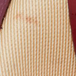 Burberry Beige/Burgundy Nova Check PVC and Patent Leather Brooke Hobo