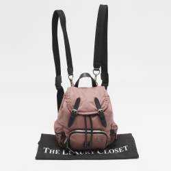 Burberry Mauve Pink Nylon Mini Drawstring Backpack