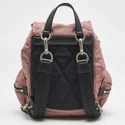 Burberry Mauve Pink Nylon Mini Drawstring Backpack