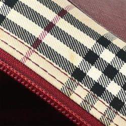Burberry Beige Bordeaux Check Handbag