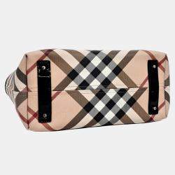 Burberry Beige/Black PVC Shopper Bag