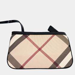 Burberry Beige/Black PVC Shopper Bag