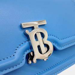 Burberry Blue Leather TB mini chain shoulder bag