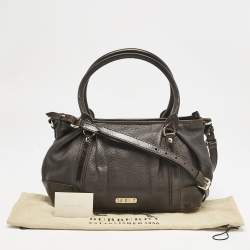 Burberry Choco Brown Leather Shoulder Bag