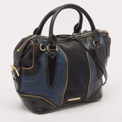Burberry Tricolor Leather and Suede Alchester Top Handle Bag