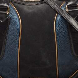 Burberry Tricolor Leather and Suede Alchester Top Handle Bag