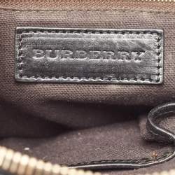 Burberry Tricolor Leather and Suede Alchester Top Handle Bag