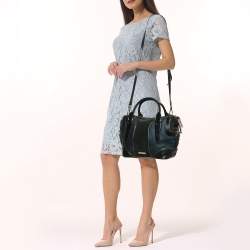 Burberry Tricolor Leather and Suede Alchester Top Handle Bag