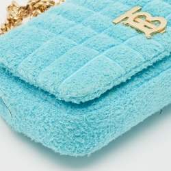 مملوكة مسبقًا حقيبة كروس بربري ميني لولا جلد أسود بسلسلة