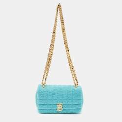 مملوكة مسبقًا حقيبة كروس بربري ميني لولا جلد أسود بسلسلة