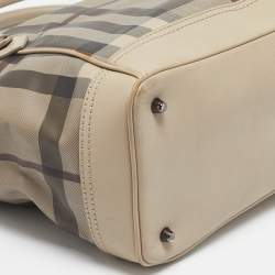 Burberry Beige Smoked Check PVC Tote