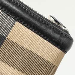 Burberry Beige/Black House Check Canvas and Leather Continental Wallet