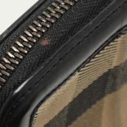 Burberry Beige/Black House Check Canvas and Leather Continental Wallet