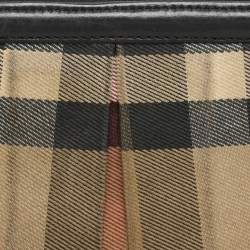 Burberry Beige/Black House Check Canvas and Leather Continental Wallet
