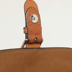Burberry Beige Mega Check Canvas and Leather Small Gowan Messenger Saddle Bag