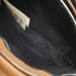 Burberry Beige Mega Check Canvas and Leather Small Gowan Messenger Saddle Bag