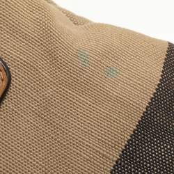 Burberry Beige Mega Check Canvas and Leather Small Gowan Messenger Saddle Bag