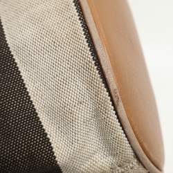 Burberry Beige Mega Check Canvas and Leather Small Gowan Messenger Saddle Bag
