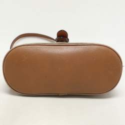 Burberry Beige Mega Check Canvas and Leather Small Gowan Messenger Saddle Bag