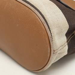 Burberry Beige Mega Check Canvas and Leather Small Gowan Messenger Saddle Bag