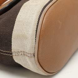 Burberry Beige Mega Check Canvas and Leather Small Gowan Messenger Saddle Bag